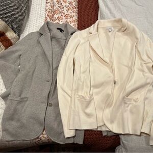 J crew Cream and Gray Blazers bundle